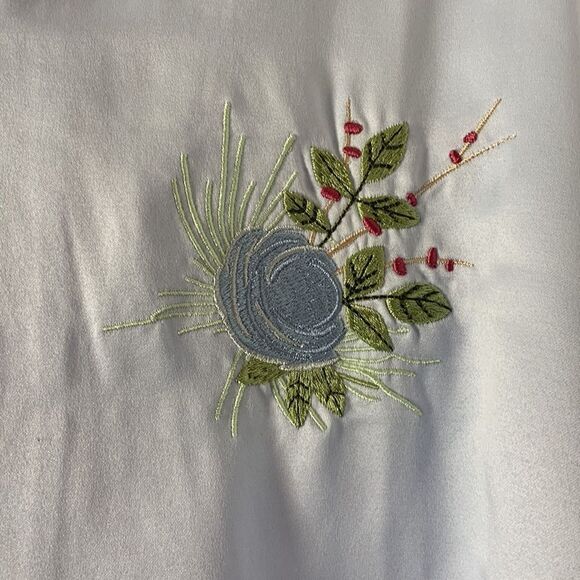 Kay Anna size XL two piece pajama set.  Light blue long sleeve/drawstring waist - Picture 2 of 11